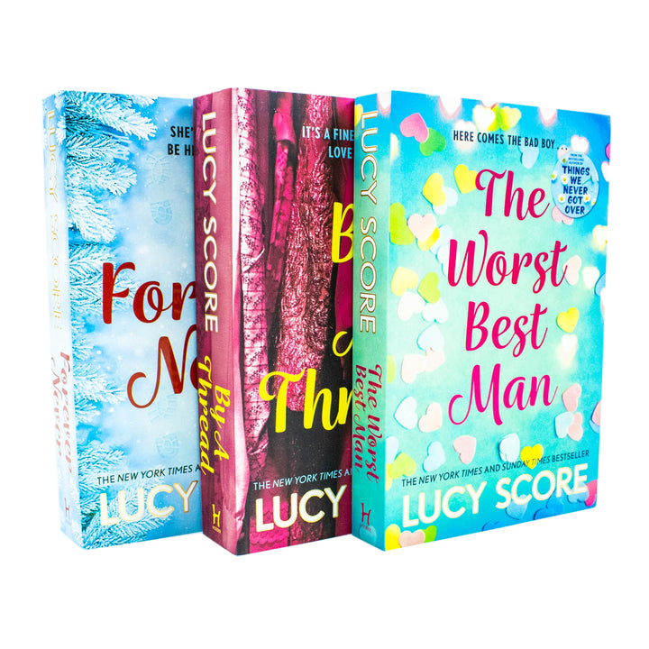 Lucy Score 3 Book Collection Set – The Worst Best Man, By a Thread & Forever Never | Romance Fiction, Love Stories, Humor & Women’s Bestsellers