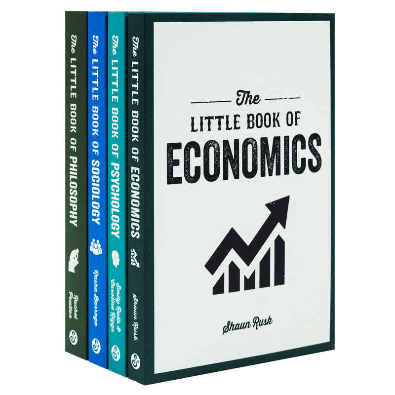 The Little Book of Philosophy, Sociology, Economics & Psychology| 4 Book Collection Set |Non-Fiction, Education, Learning, Insight & Critical Thinking