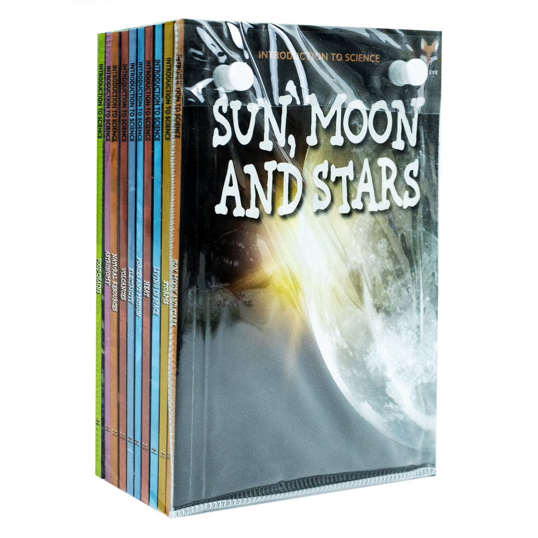 Children's Science Books | Beginner STEM 10 Book Set: Astronomy, Electricity, Food Chains, Forces, Heat, Storms, Sun, Moon & More (8+ years)