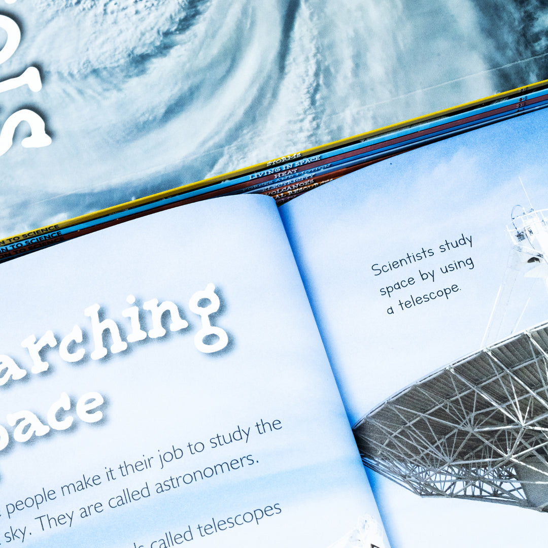 Children's Science Books | Beginner STEM 10 Book Set: Astronomy, Electricity, Food Chains, Forces, Heat, Storms, Sun, Moon & More (8+ years)