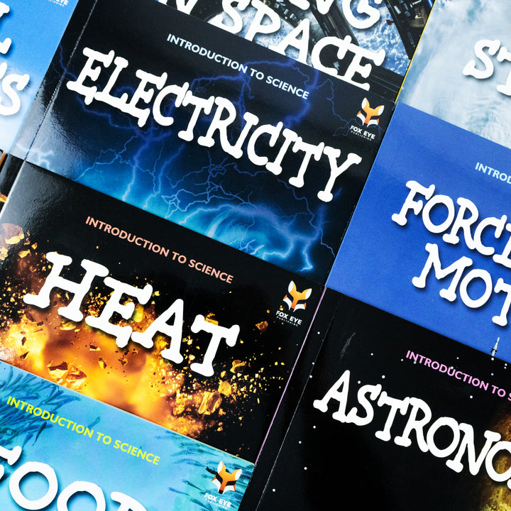 Children's Science Books | Beginner STEM 10 Book Set: Astronomy, Electricity, Food Chains, Forces, Heat, Storms, Sun, Moon & More (8+ years)