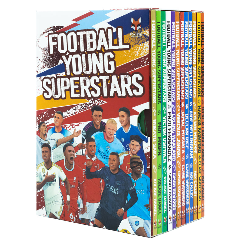 Football Young Superstars 12-Book Box Set | Inspiring Children's Sports Books on Jude Bellingham, Rashford, Mbappe, Haaland & More – Ages 12+