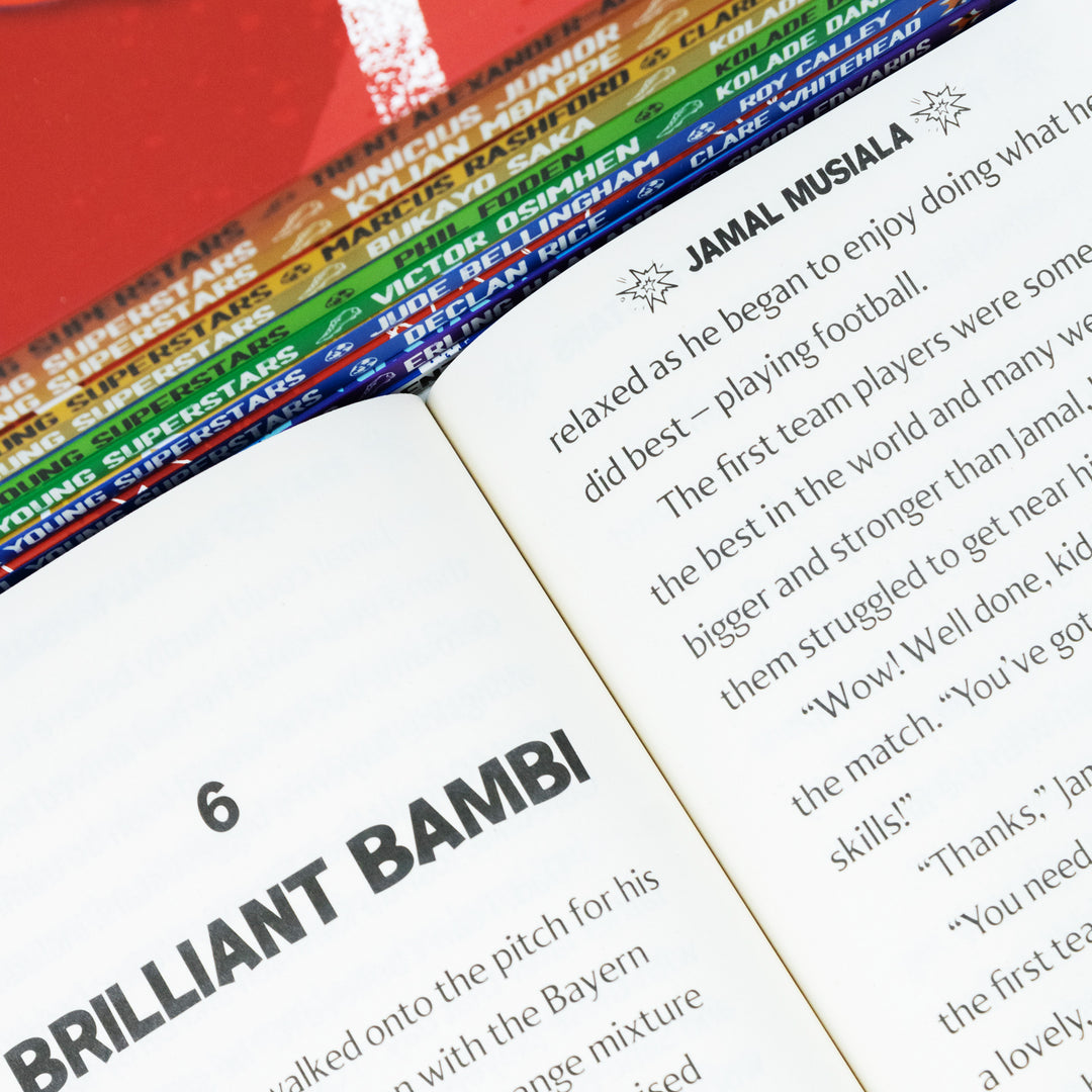 Football Young Superstars 12-Book Box Set | Inspiring Children's Sports Books on Jude Bellingham, Rashford, Mbappe, Haaland & More – Ages 12+