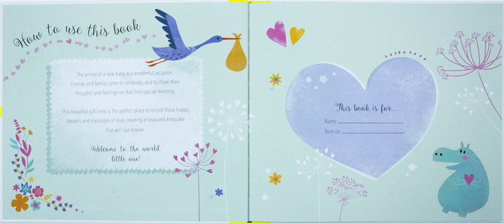 Dear Baby: Messages for Baby Keepsake Book (Hardback) – Baby Shower Guest Book & Newborn Memory Journal