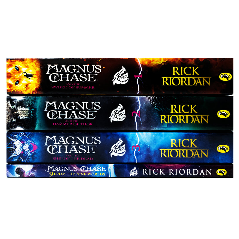 Rick Riordan Magnus Chase and the Sword of Summer collection 4 Books Set pack