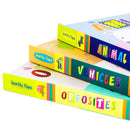 Sparkly Lift the Flaps Board book Collection 3 Book Set (Opposites, Vehicles, Animal Sounds)