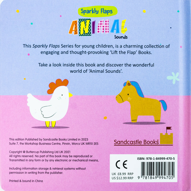 Sparkly Lift the Flaps Board book Collection 3 Book Set (Opposites, Vehicles, Animal Sounds)