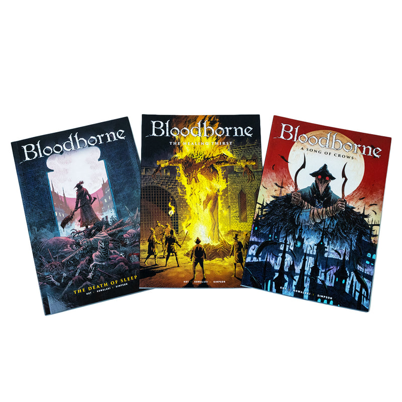 Bloodborne Series 3 Books Boxed Set By Ales Lot: (The Death of Sleep ,The Healing Thirst ,A Song of Crows )