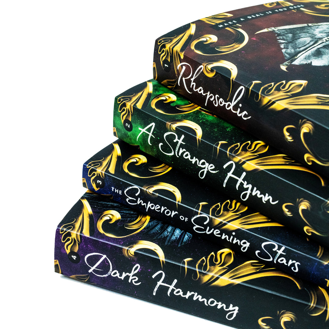 The Bargainer Series 4 Books Collection Set by Laura Thalassa: Rhapsodic, A Strange Hymn, The Emperor of Evening Stars & Dark Harmony