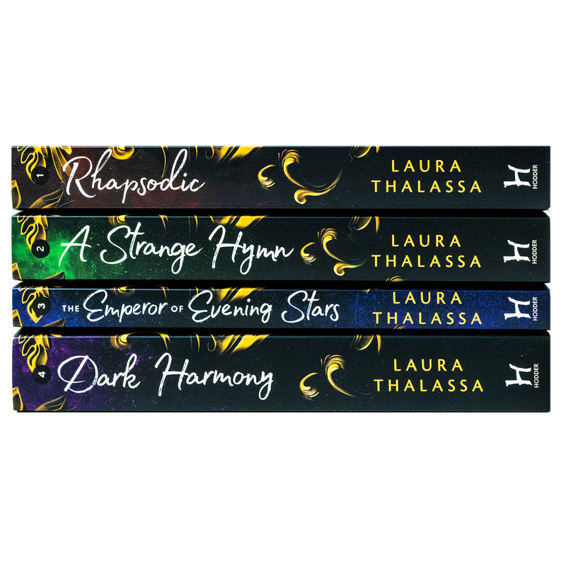 The Bargainer Series 4 Books Collection Set by Laura Thalassa (Rhapsodic, A Strange Hymn, The Emperor of Evening Stars & Dark Harmony)