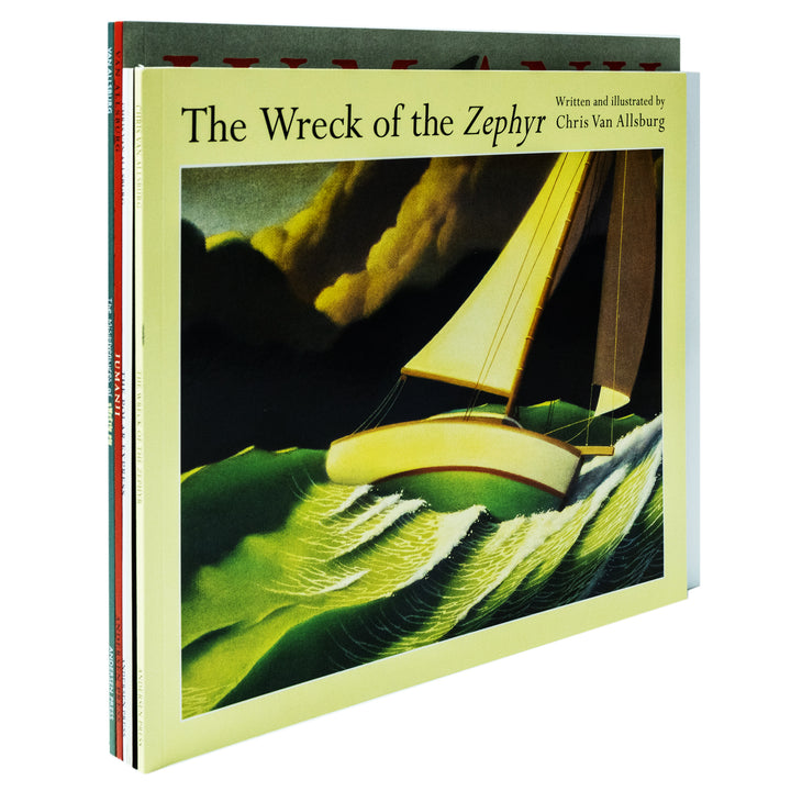 Chris Van Allsburg 5 Book Set: The Polar Express, Jumanji, Harris Burdick, Sweetie Pie, Zephyr – Classic Illustrated Fantasy Stories for Kids