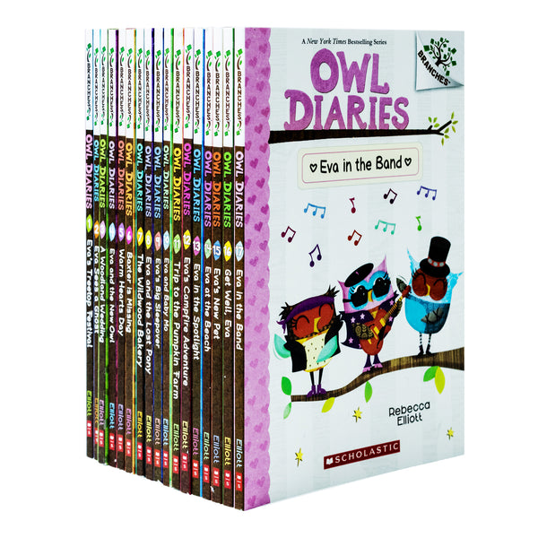 Owl Diaries Collection 1-17 Books Set By Rebecca Elliott