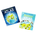 Children's Atlas Collection 2 Books Set By Andrew Brooks, DK (Children's Illustrated Atlas & Children's Illustrated Animal Atlas)