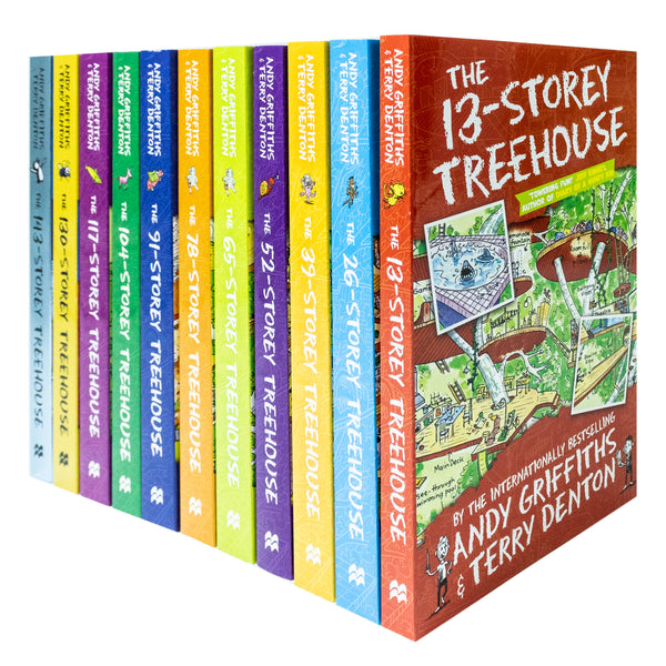 The Treehouse Storey Books 1 - 11 Collection Set by Andy Griffiths (13-Storey, 26-Storey, 39-Storey, 52-Storey, 65-Storey, 78-Storey, 91-Storey, 104-Storey, 117-Storey, 130-Storey, 143-Storey)
