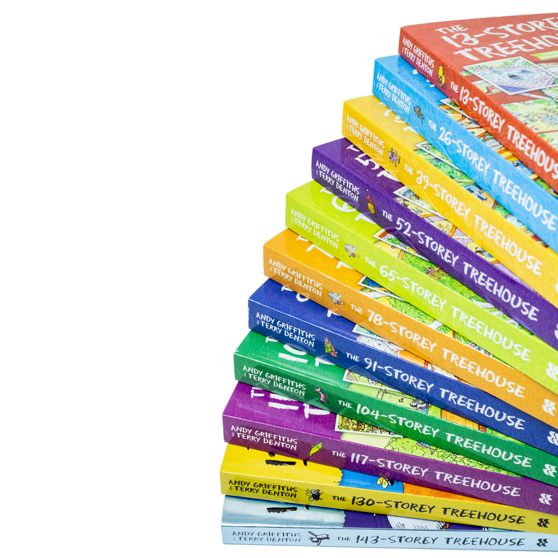 The Treehouse Storey Books 1 - 11 Collection Set by Andy Griffiths (13-Storey, 26-Storey, 39-Storey, 52-Storey, 65-Storey, 78-Storey, 91-Storey, 104-Storey, 117-Storey, 130-Storey, 143-Storey)