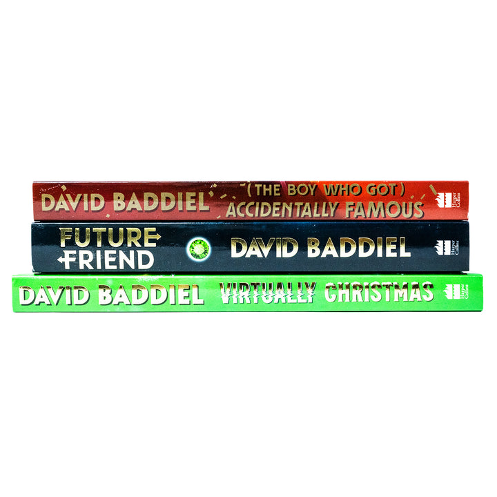 David Baddiel 3-Book Collection Set | The Boy Who Got Accidentally Famous, Future Friend, Virtually Christmas | Funny Kids Stories & Imaginative Fun