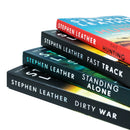 Stephen Leather Collection 4 Books Set (Hunting,Fast Track,Standing Alone,Dirty War )