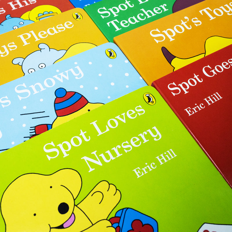 Spot's Story Collection 8 Book Set By Eric Hill Inc Spot Goes Shopping, Spots To