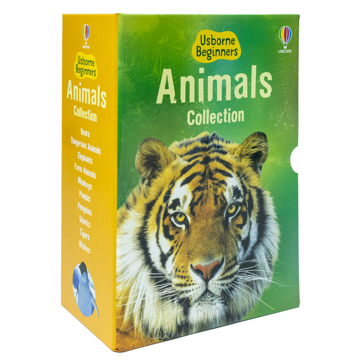 Usborne Beginners Animals Collection 10 Books Box Set – Educational Kids Book Set on Wildlife & Nature (Bears, Sharks, Tigers, Penguins, Wolves &More)