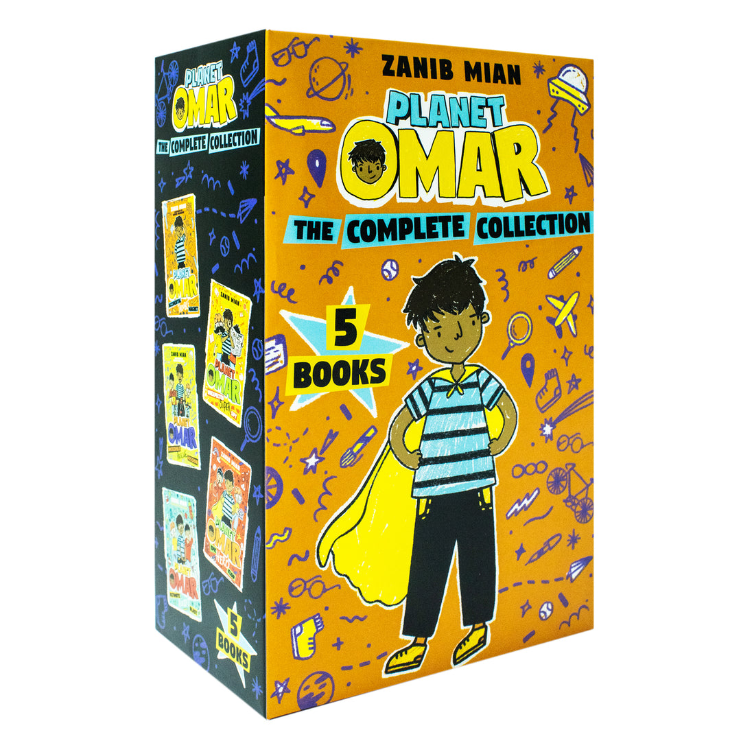 Planet Omar 5 Books Box Set By Zanib Mian(Rocket Blast,Hero Flop,Rescue Mission,Super Spy,Trouble Magnet)