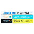 Johann Hari 3-Book Collection – Stolen Focus, Chasing the Scream & Lost Connections | Powerful Nonfiction on Mental Health, Addiction & Society
