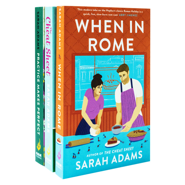 Sarah Adams Collection– 3 paperback Book Set (The Cheat Sheet, When in Rome, Practice Makes Perfect) | Bestselling Contemporary Romance & Love Stories