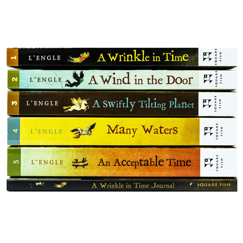 Wrinkle In Time 6 Book Box Set By Madeleine L Engle (Wrinkle In Time,Wind In The Door ,Swiftly Tilting Planet,Many Waters,Acceptable Time,Wrinkle In Time Journal)