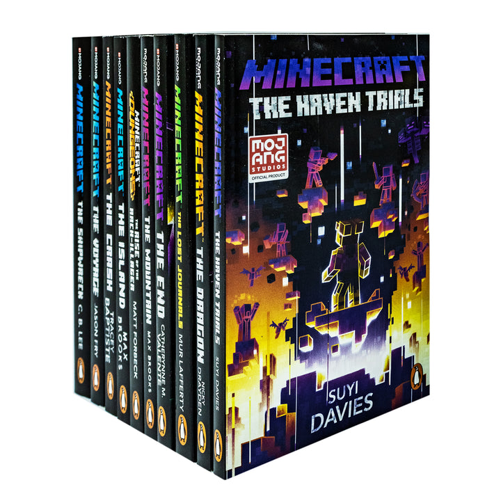 An Official Minecraft Adventure Books Set | 10 Fiction Novels: Dragons, Shipwrecks, Trials, Quests, Survival & More | Gamer Reads for Ages 12+