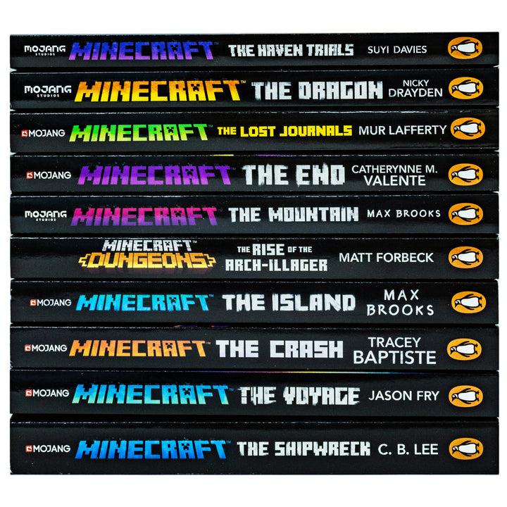An Official Minecraft Adventure Books Set | 10 Fiction Novels: Dragons, Shipwrecks, Trials, Quests, Survival & More | Gamer Reads for Ages 12+