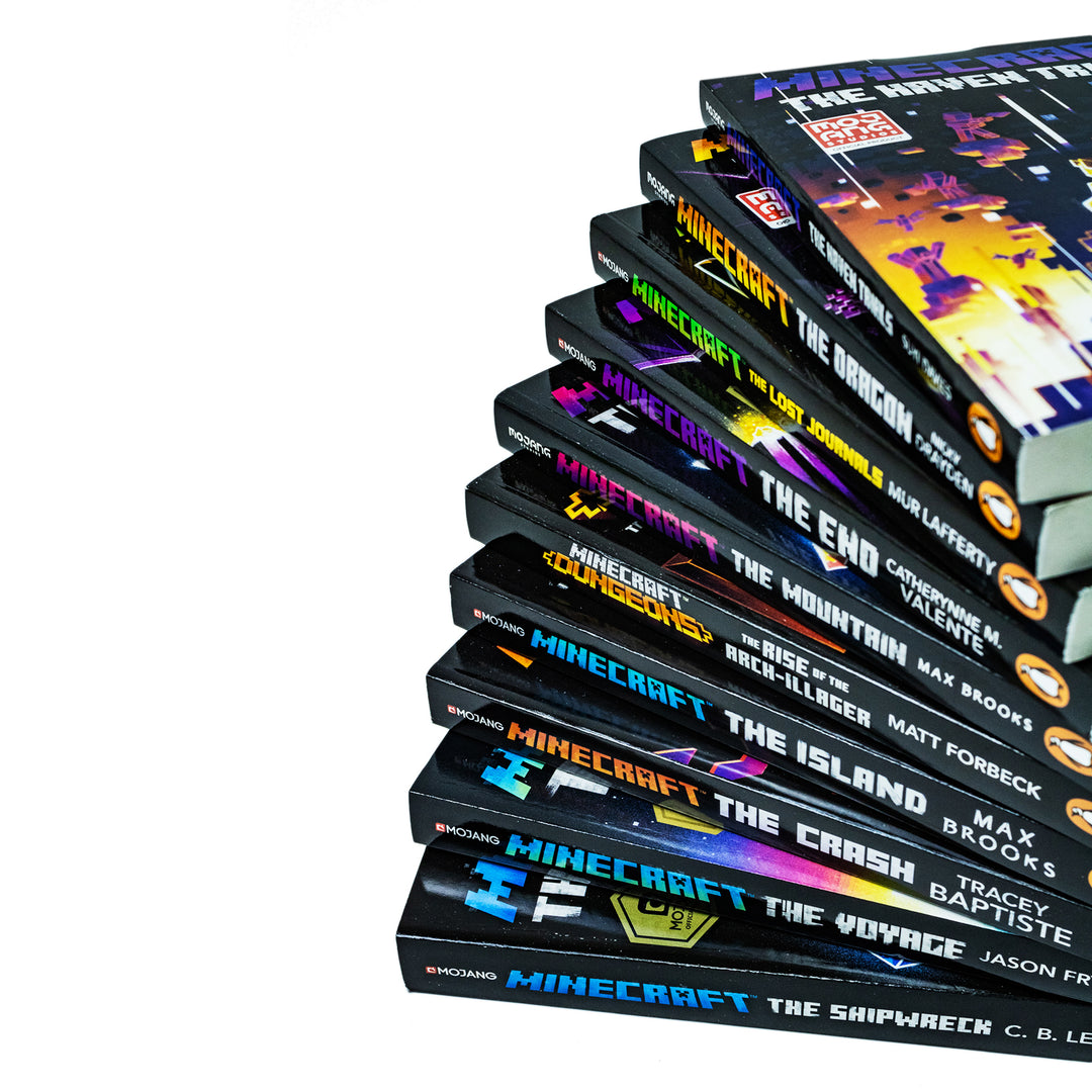 An Official Minecraft Adventure Books Set | 10 Fiction Novels: Dragons, Shipwrecks, Trials, Quests, Survival & More | Gamer Reads for Ages 12+