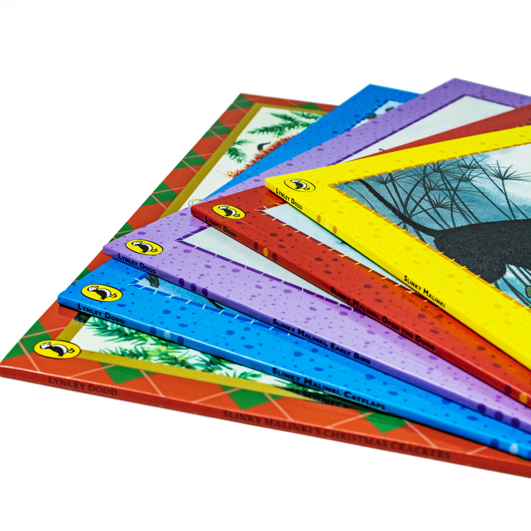 Lynley Dodd 5 Book Collection | Slinky Malinki, Hairy Maclary & Friends | Funny Illustrated Picture Books for Kids, Bedtime & Read Aloud