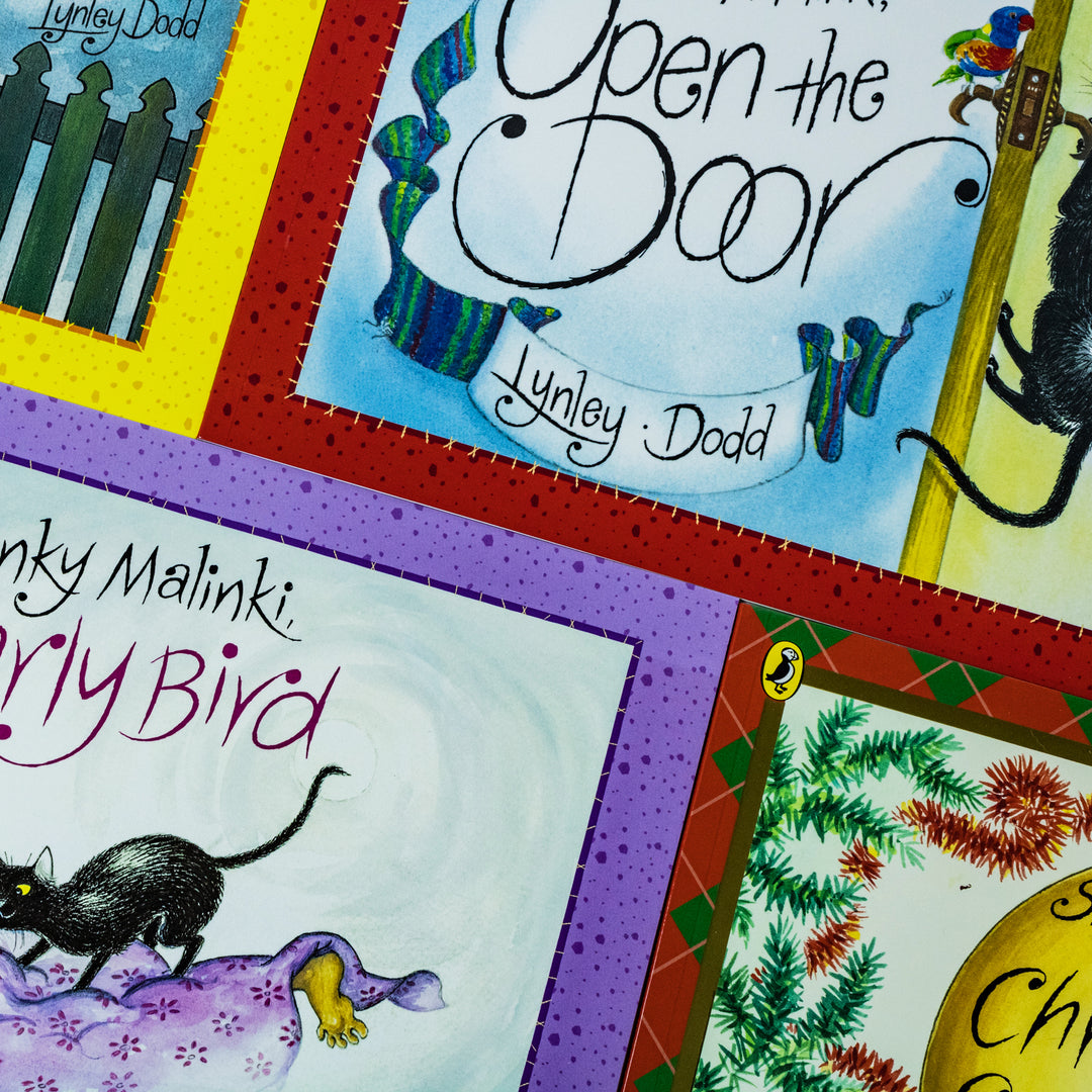 Lynley Dodd 5 Book Collection | Slinky Malinki, Hairy Maclary & Friends | Funny Illustrated Picture Books for Kids, Bedtime & Read Aloud