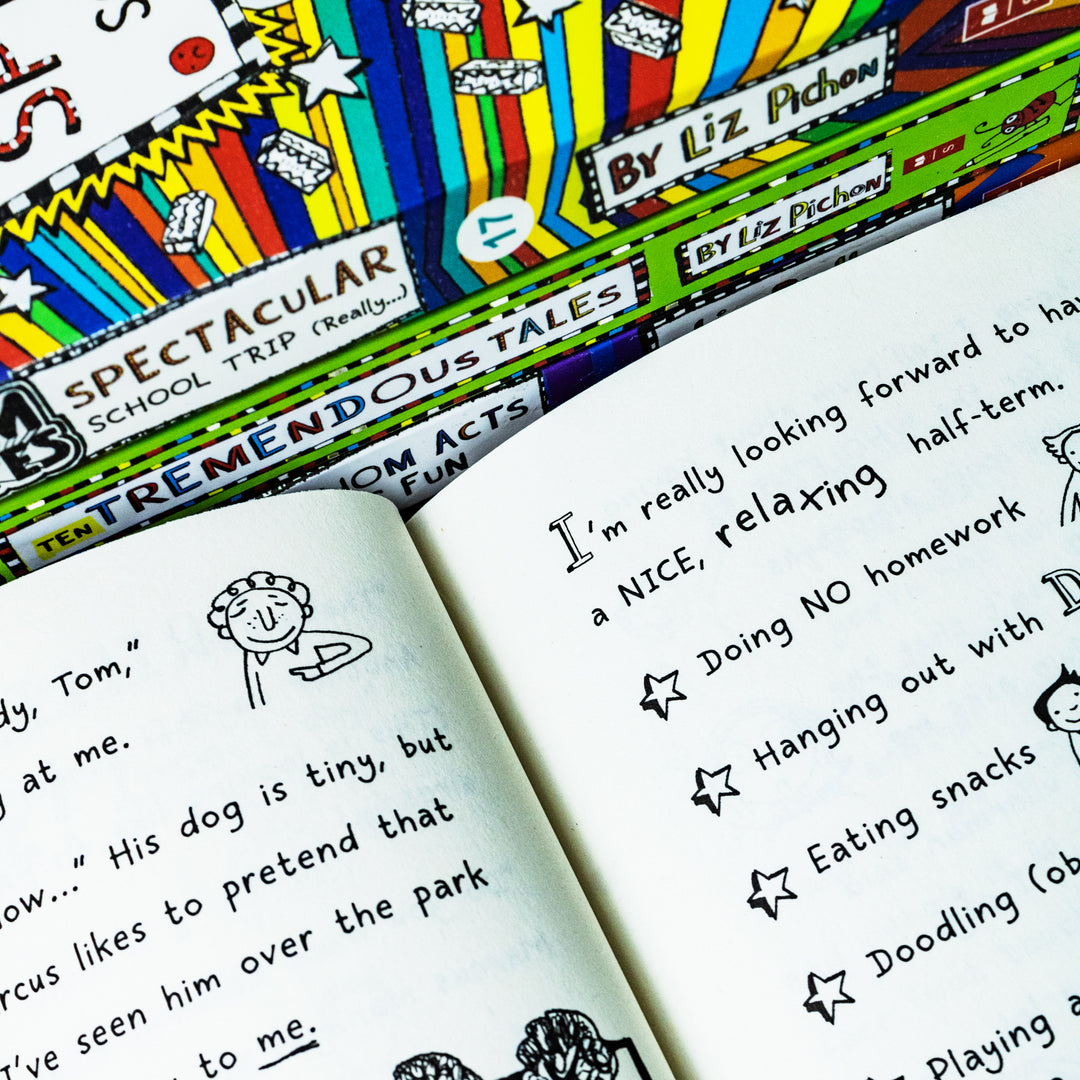 Tom Gates Series 16–20 Collection – 5 Books Set by Liz Pichon | Funny Children's Fiction for Kids, Full of Humor, School Adventures & Creativity