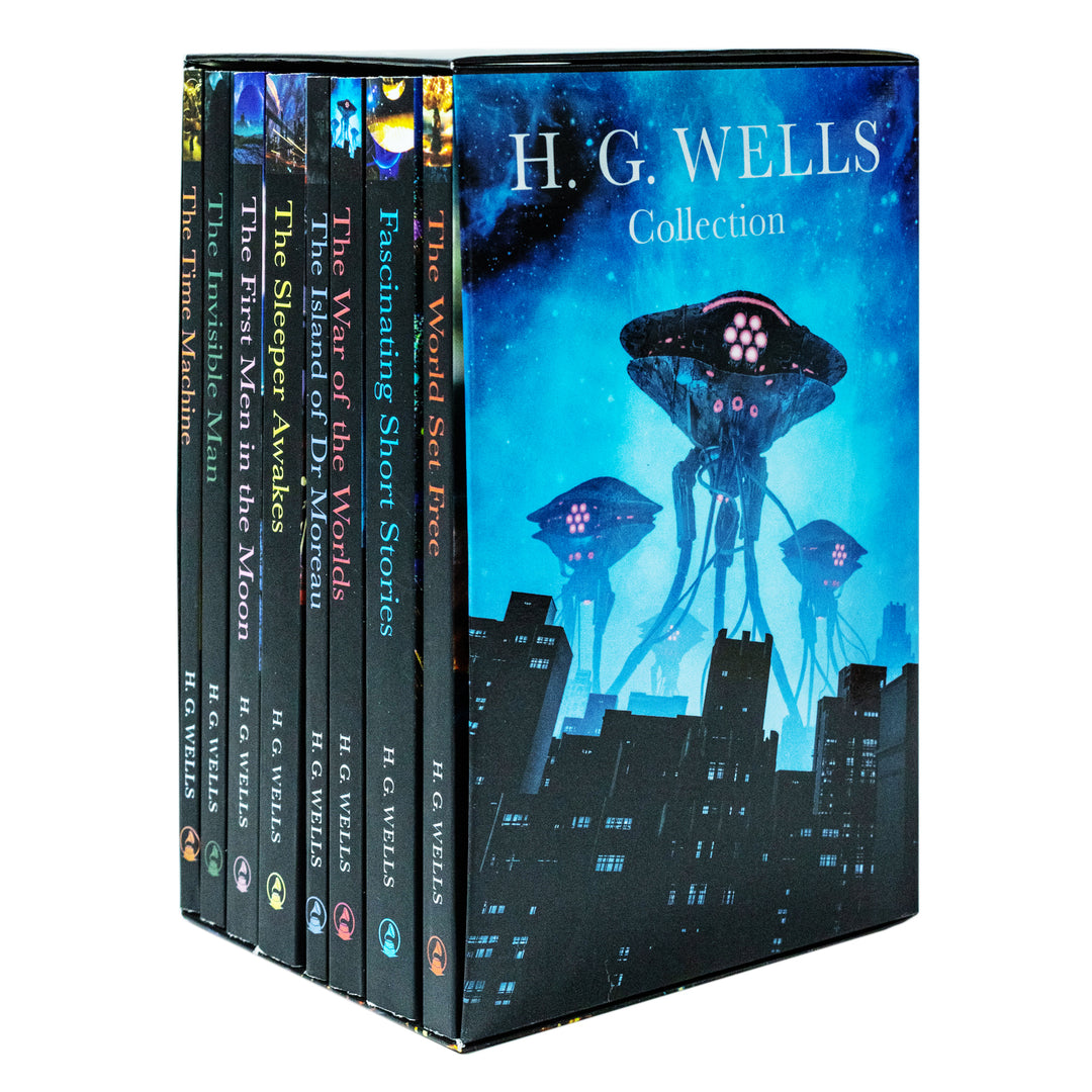 H.G. Wells Book Collection 8-Book Box Set – The War of the Worlds, Time Machine, Invisible Man & More | Classic Sci-Fi Fiction Novels
