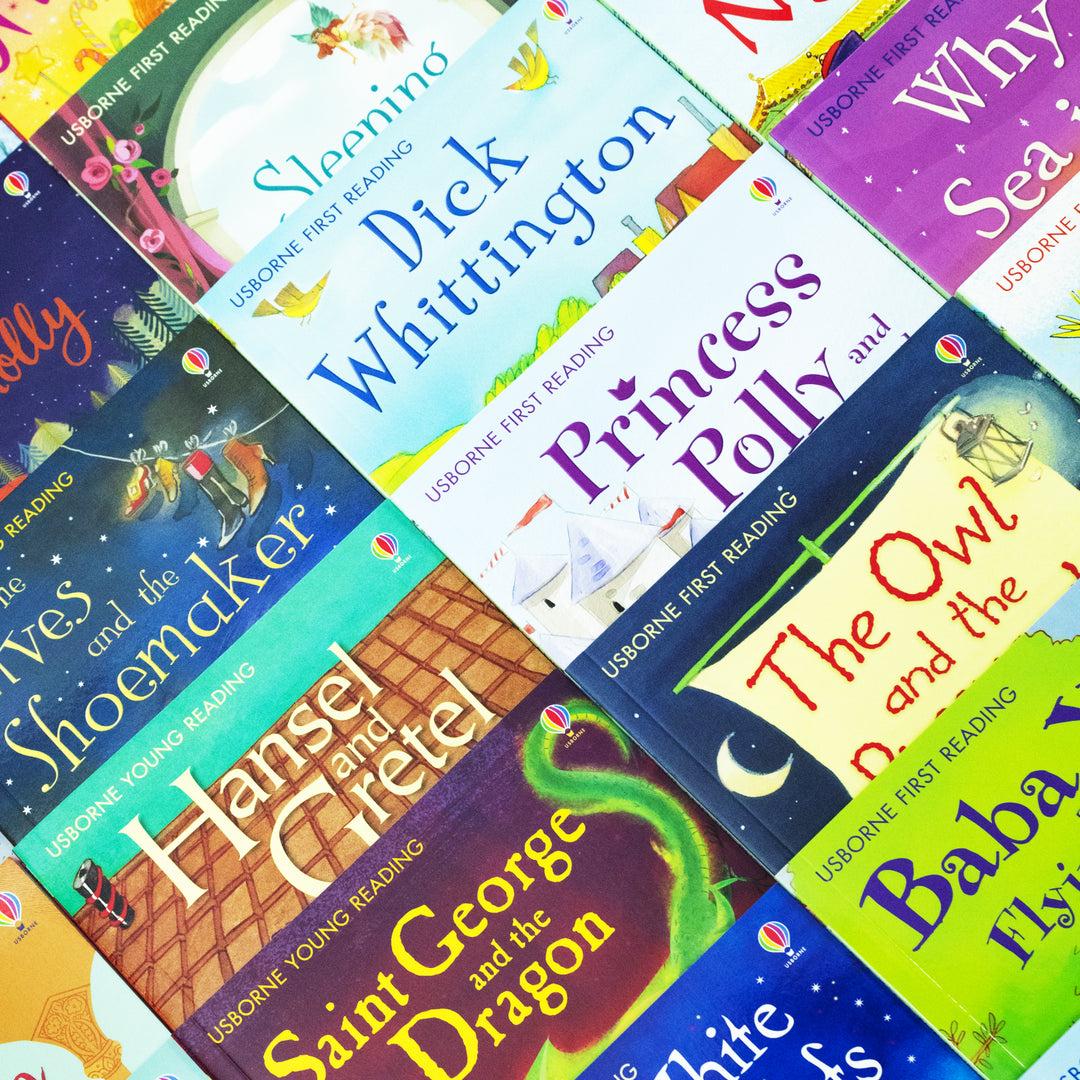 Usborne My Second Reading Library – 50 Books Box Set Collection (Red)| Engaging Children's Books for Learning, Fun & Reading Skills (Age 6+)