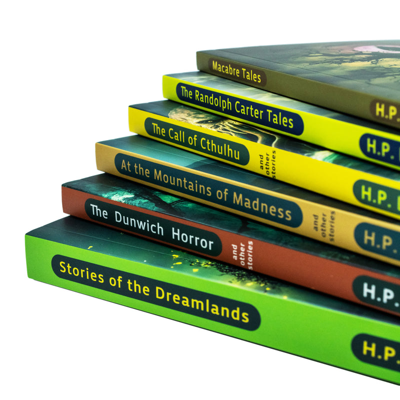 H.P. Lovecraft Collection 6 Book Set (Macabre Tales, At the Mountains of Madness, The Call of Cthulhu & Others)