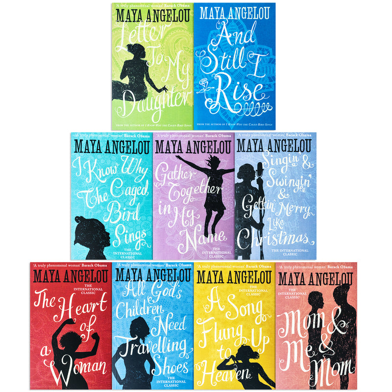 Maya Angelou 9 Books Collection Set (And Still I Rise,Mom and Me and Mom)