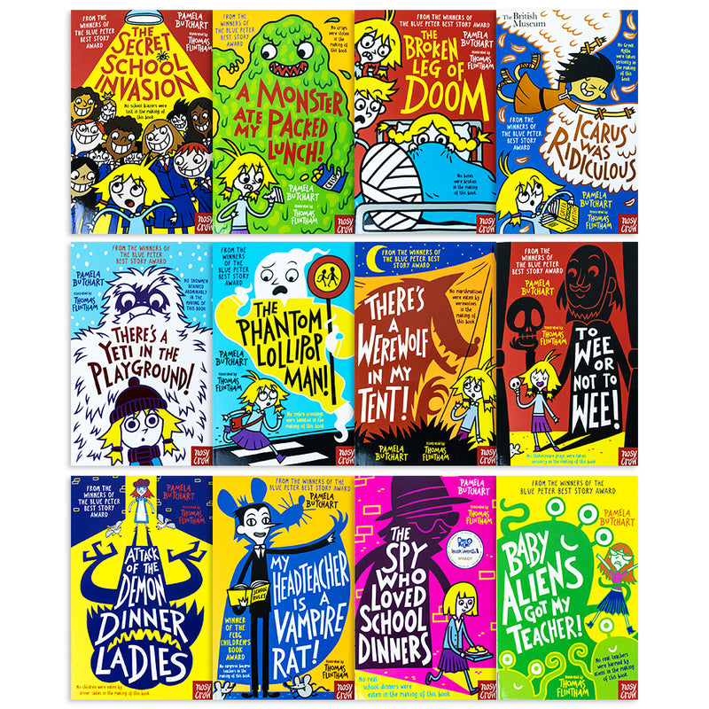 Baby Aliens Series 12 Books Collection Set By Pamela Butchart (Baby Aliens Got My Teacher, The Spy Who Loved School Dinners, My Headteacher is a Vampire Rat, Attack of the Demon Dinner Ladies & More)