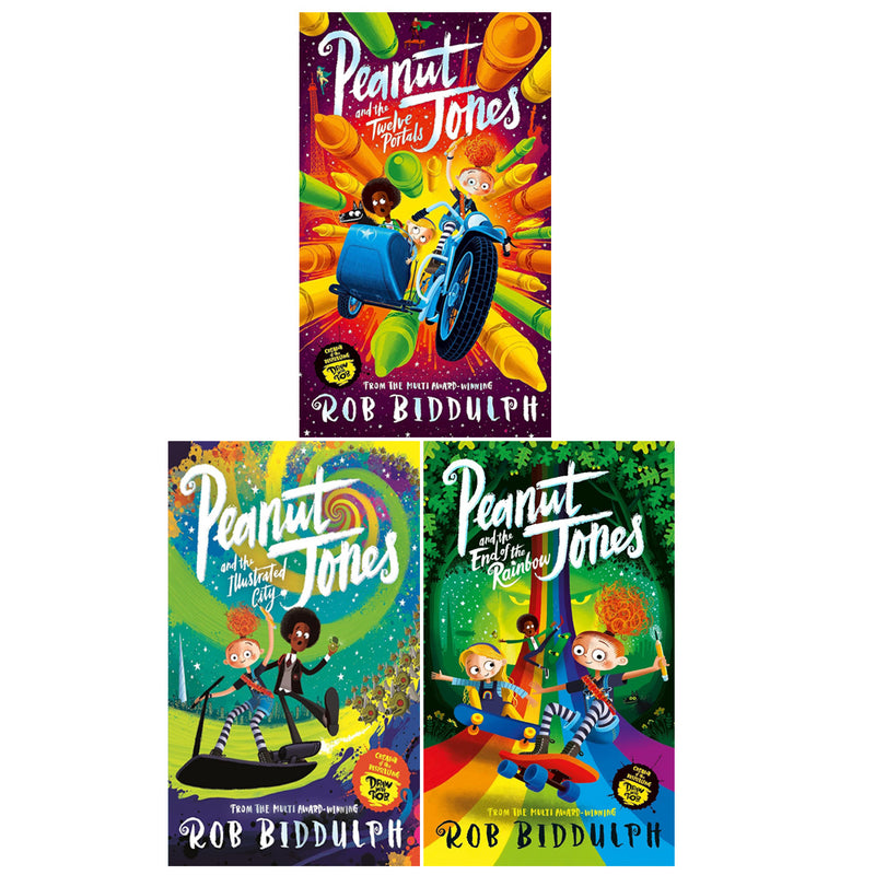Peanut Jones Series Collection 3 Books Set By Rob Biddulph (Peanut Jones and the Twelve Portals, Peanut Jones and the Illustrated City, Peanut Jones and the End of the Rainbow[Hardcover])
