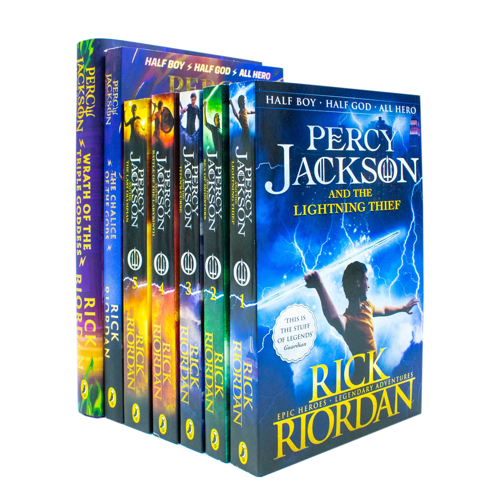 Percy Jackson and the Olympians Series 7 Books Collection Set By