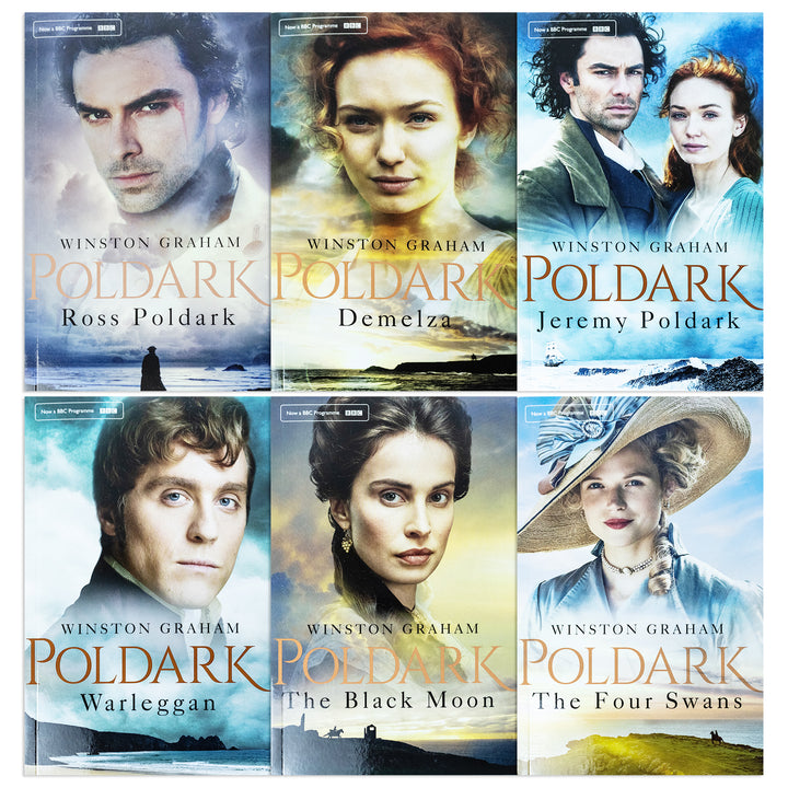Poldark 6 Books Collection Set (1-6) by Winston Graham – Historical Fiction, Family Saga, Romance & Adventure | Classic British Drama Set in Cornwall