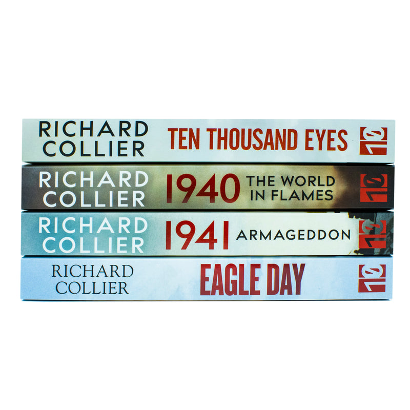 Richard Collier Collection 4 Books Set (1940 The World in Flames, 1941 Armageddon The Road to Pearl Harbor, Eagle Day The Battle of Britain & Ten Thousand Eyes)