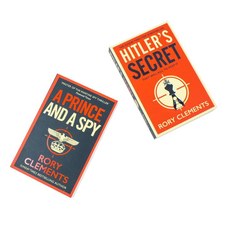 Rory Clements Tom Wilde Series 2 Books Collection Set (Hitler's Secret & A Prince and a Spy)
