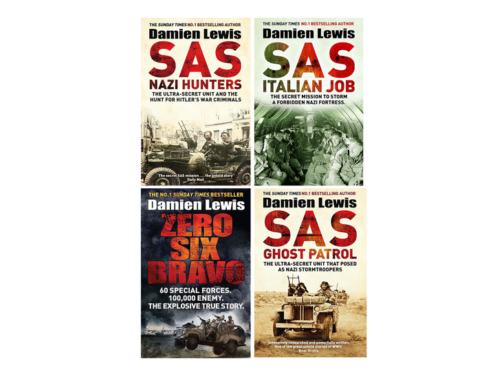 Damien Lewis Collection 4 Books Set (Zero Six Bravo, Ghost Patrol, Italian Job, Nazi Hunters)