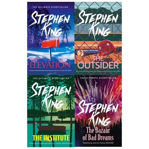Stephen King 4 Books Collection, The Institute, The Outsider, Elevation, The Bazaar of Bad Dreams)