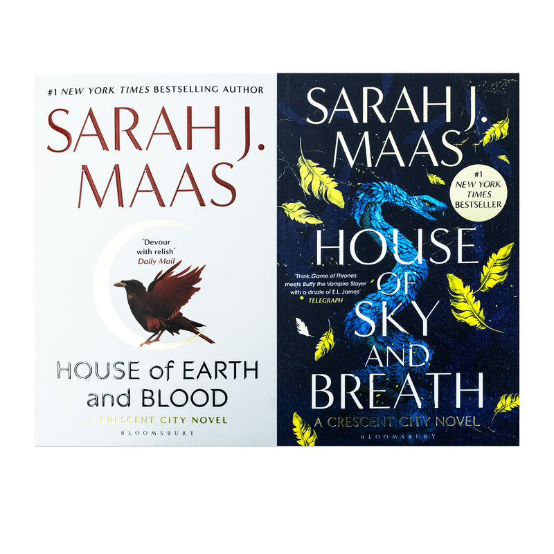 Sarah J Maas Crescent City Series 2 Books Collection Set (House of Sky and Breath, House of Earth and Blood)