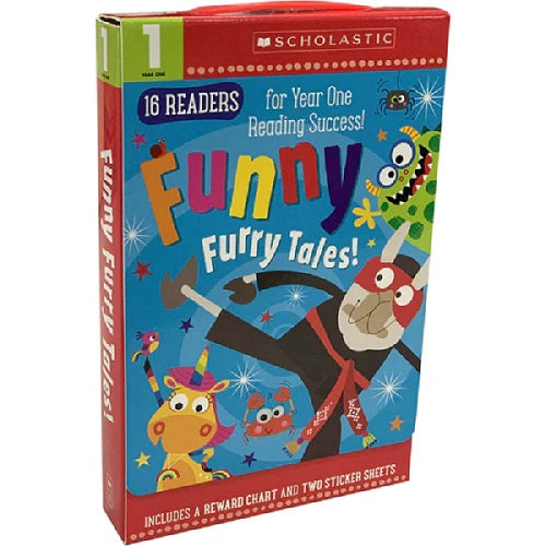 Scholastic 16 Readers: Funny Furry Tales 16 Books Set for Year 1
