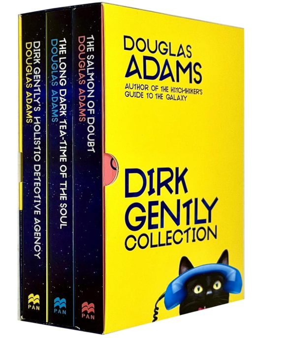 The Complete Dirk Gently Trilogy Box Set Collection-Three Hilariously Holistic Adventures by Douglas Adams (Dirk Gently’s Holistic Detective Agency, Long Dark Tea-Time of the Soul, Salmon of Doubt)