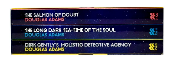 The Complete Dirk Gently Trilogy Box Set Collection-Three Hilariously Holistic Adventures by Douglas Adams (Dirk Gently’s Holistic Detective Agency, Long Dark Tea-Time of the Soul, Salmon of Doubt)