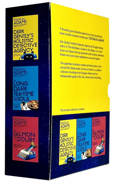 The Complete Dirk Gently Trilogy Box Set Collection-Three Hilariously Holistic Adventures by Douglas Adams (Dirk Gently’s Holistic Detective Agency, Long Dark Tea-Time of the Soul, Salmon of Doubt)